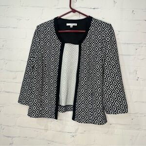 Women’s Studio One Size 12 Petite Black & White‎ Top